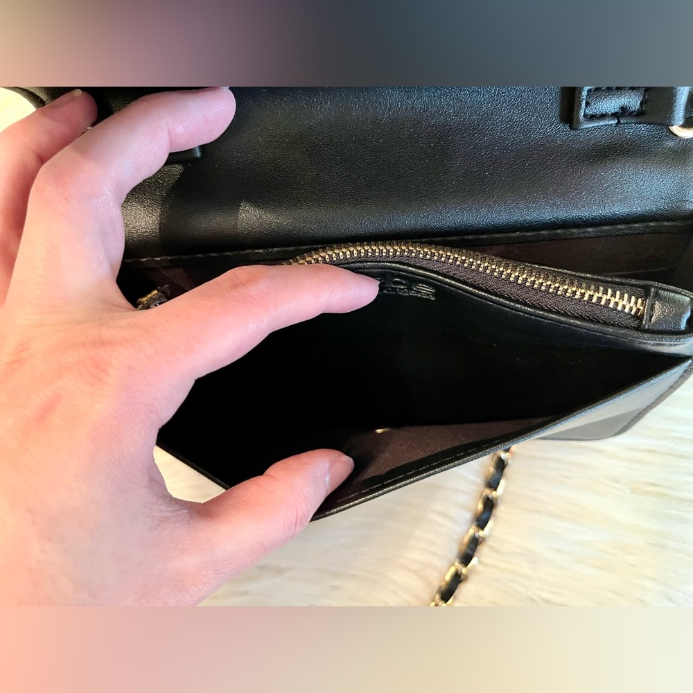 Bebe Black Quilted Crossbody Clutch Bag - Picture 9 of 9